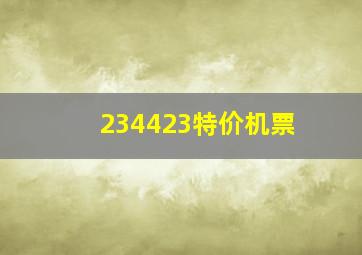 234423特价机票