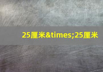 25厘米×25厘米