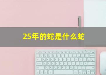 25年的蛇是什么蛇