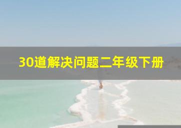 30道解决问题二年级下册