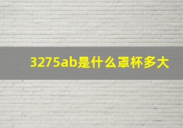 3275ab是什么罩杯多大