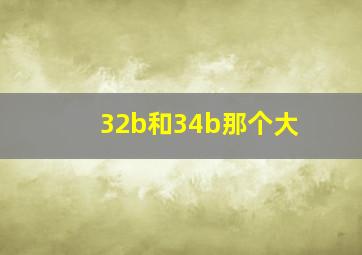 32b和34b那个大