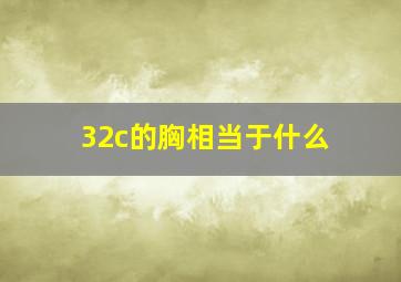 32c的胸相当于什么