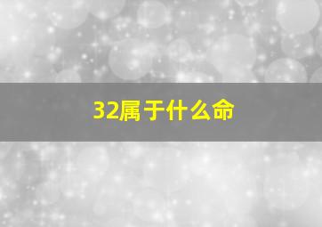 32属于什么命