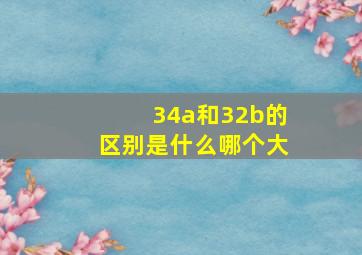 34a和32b的区别是什么哪个大