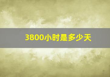 3800小时是多少天