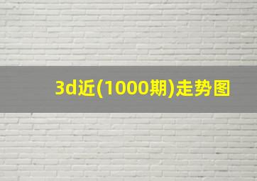 3d近(1000期)走势图