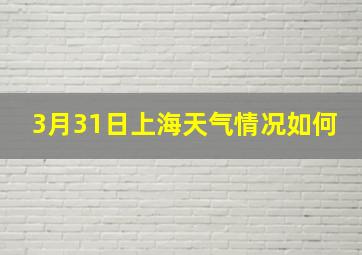 3月31日上海天气情况如何