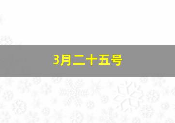 3月二十五号