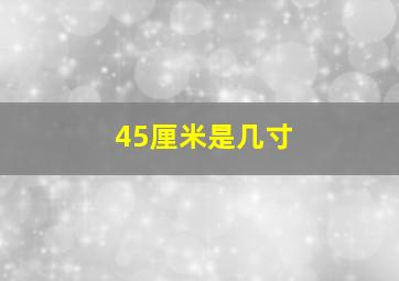 45厘米是几寸