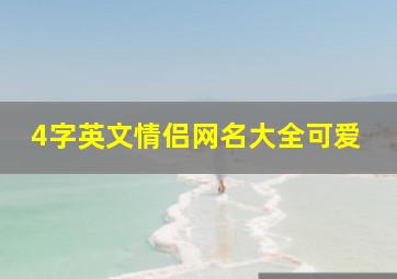 4字英文情侣网名大全可爱