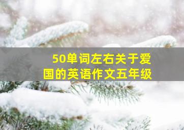 50单词左右关于爱国的英语作文五年级