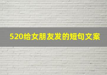 520给女朋友发的短句文案