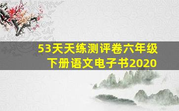 53天天练测评卷六年级下册语文电子书2020