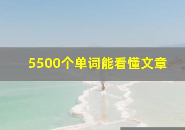 5500个单词能看懂文章