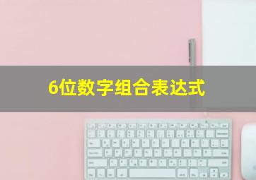 6位数字组合表达式