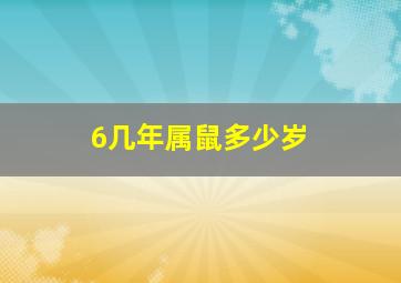 6几年属鼠多少岁