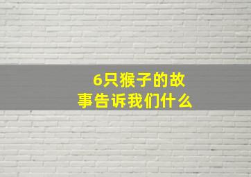 6只猴子的故事告诉我们什么