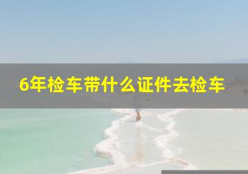 6年检车带什么证件去检车