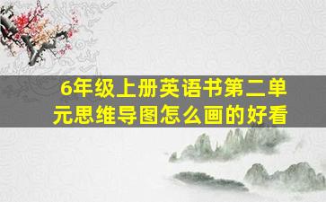 6年级上册英语书第二单元思维导图怎么画的好看