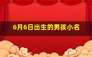 6月6日出生的男孩小名