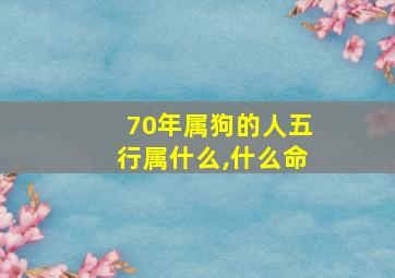 70年属狗的人五行属什么,什么命