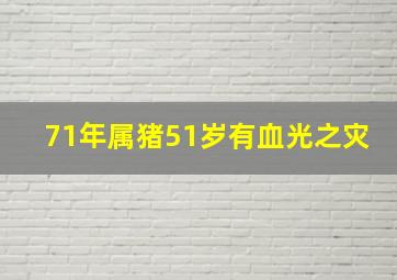 71年属猪51岁有血光之灾