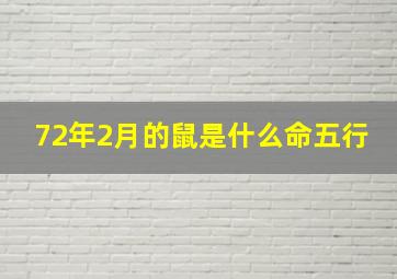 72年2月的鼠是什么命五行