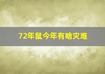 72年鼠今年有啥灾难