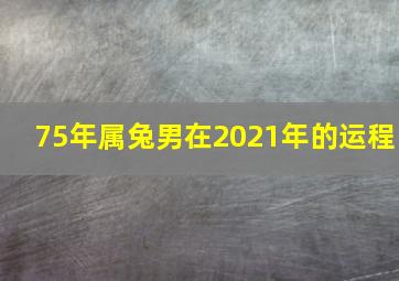 75年属兔男在2021年的运程