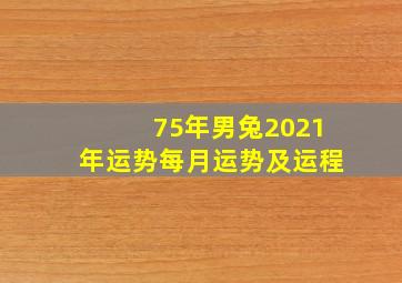 75年男兔2021年运势每月运势及运程