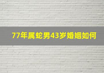 77年属蛇男43岁婚姻如何