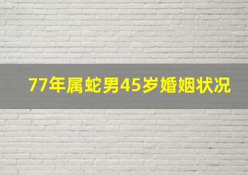 77年属蛇男45岁婚姻状况