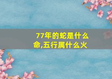 77年的蛇是什么命,五行属什么火