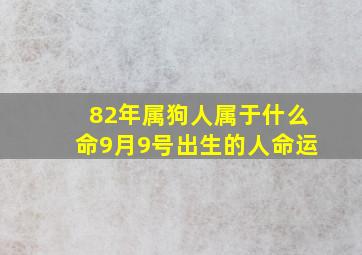 82年属狗人属于什么命9月9号出生的人命运