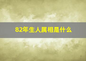 82年生人属相是什么