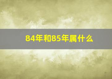 84年和85年属什么