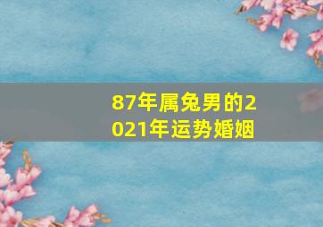 87年属兔男的2021年运势婚姻