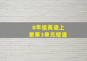 8年级英语上册第3单元短语