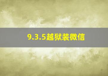 9.3.5越狱装微信