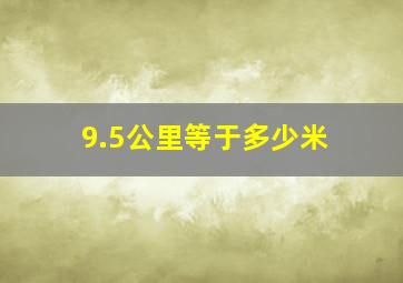 9.5公里等于多少米