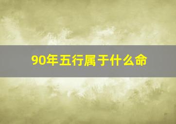 90年五行属于什么命