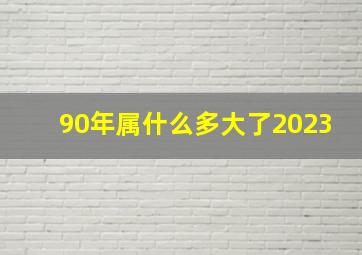 90年属什么多大了2023