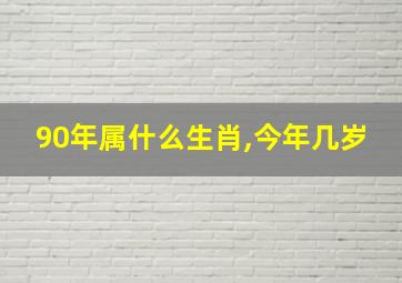 90年属什么生肖,今年几岁