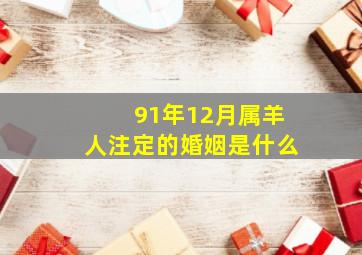 91年12月属羊人注定的婚姻是什么