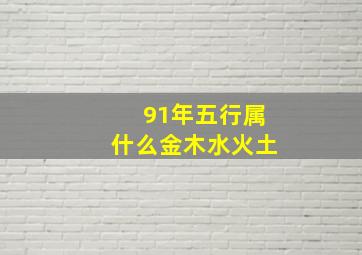 91年五行属什么金木水火土