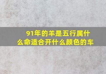 91年的羊是五行属什么命适合开什么颜色的车