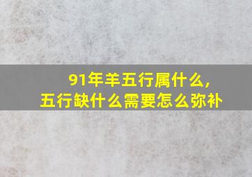 91年羊五行属什么,五行缺什么需要怎么弥补