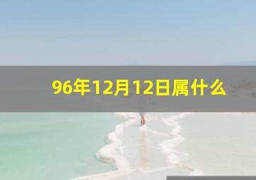 96年12月12日属什么