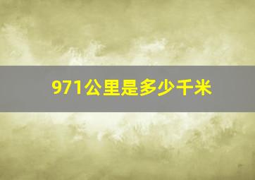 971公里是多少千米